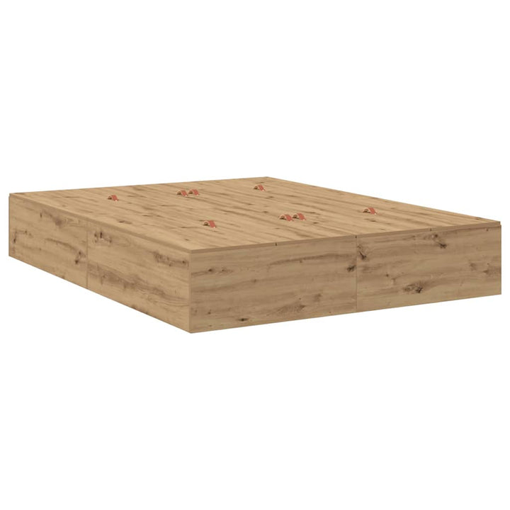 Seng med opbevaring Artisan Egetræ 150 x 200 cm Konstrueret træ