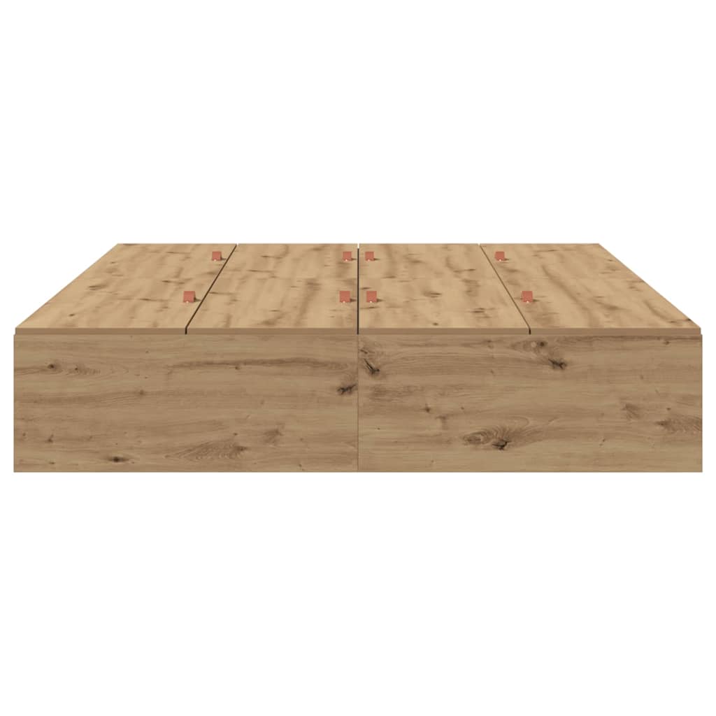 Seng med opbevaring Artisan Egetræ 150 x 200 cm Konstrueret træ
