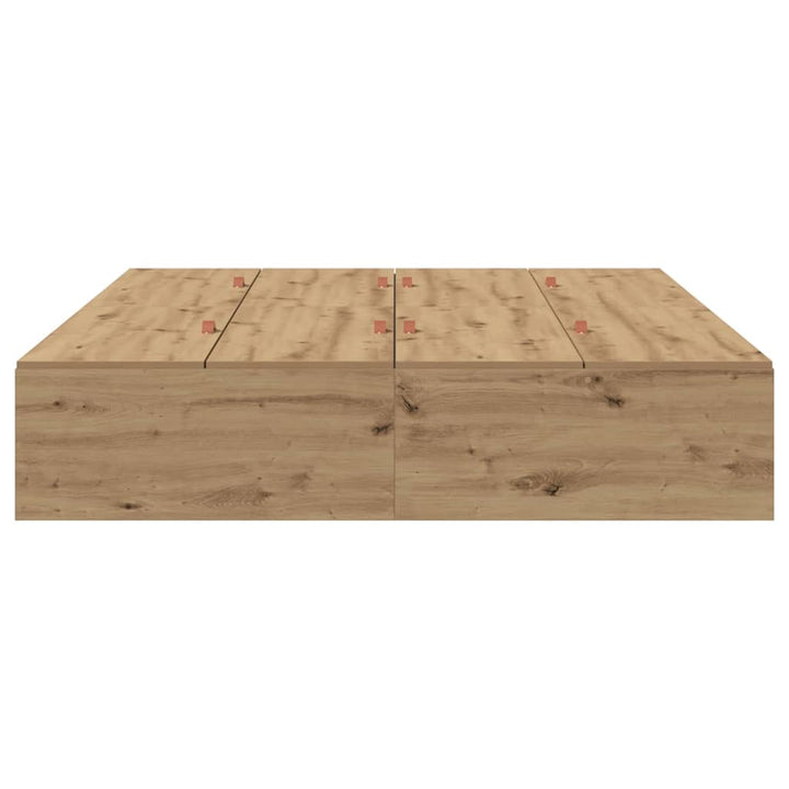 Seng med opbevaring Artisan Egetræ 150 x 200 cm Konstrueret træ
