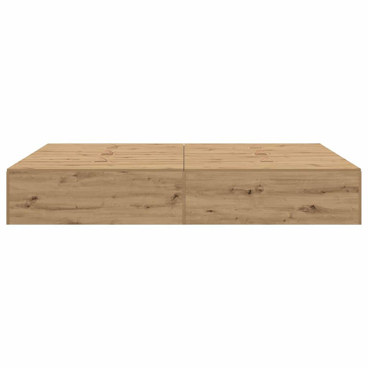 Seng med opbevaring Artisan Egetræ 150 x 200 cm Konstrueret træ
