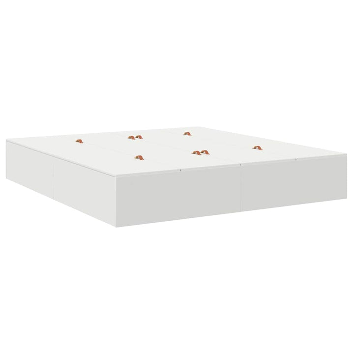 Seng med opbevaring med dør Hvid 180 x 200 cm Konstrueret træ