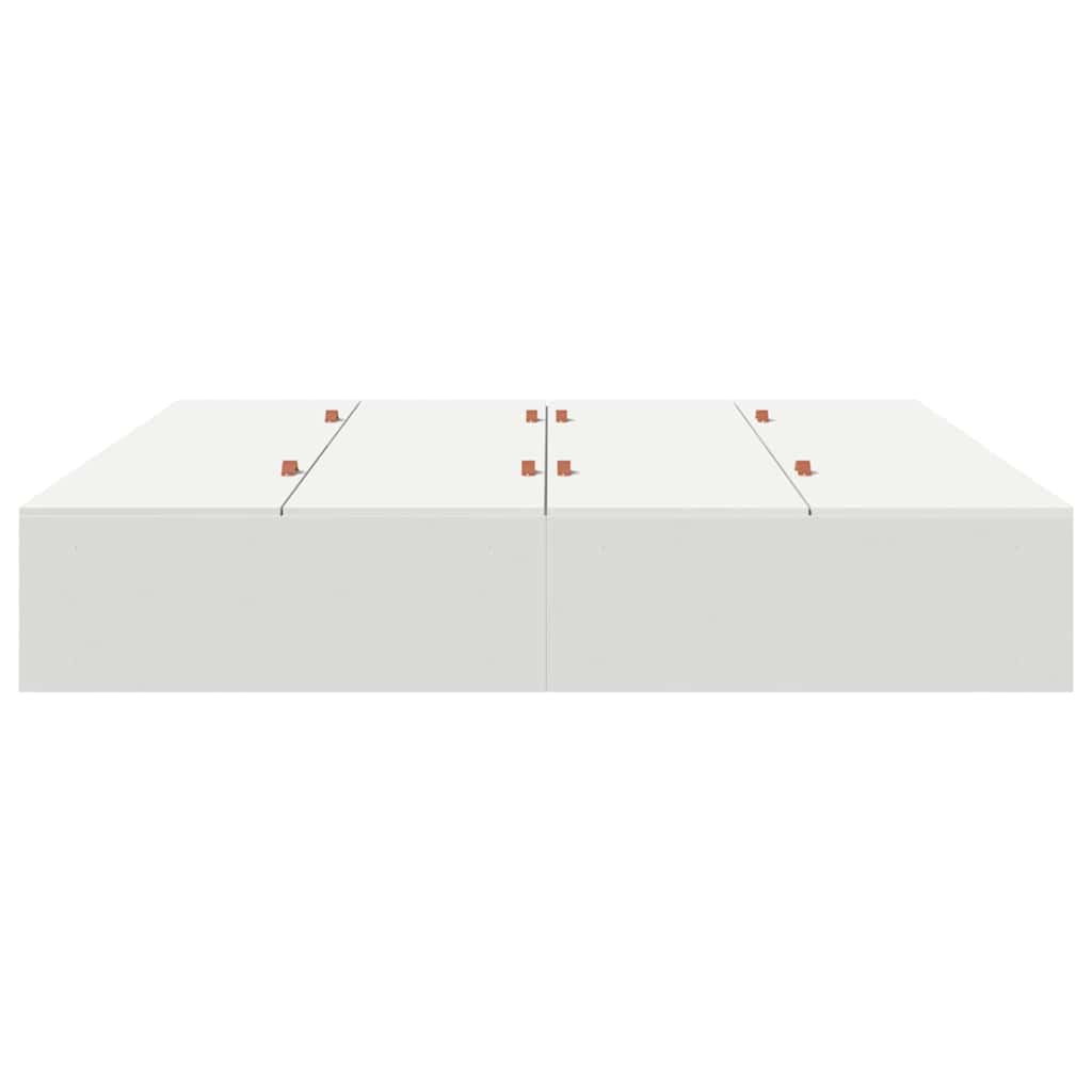 Seng med opbevaring med dør Hvid 180 x 200 cm Konstrueret træ