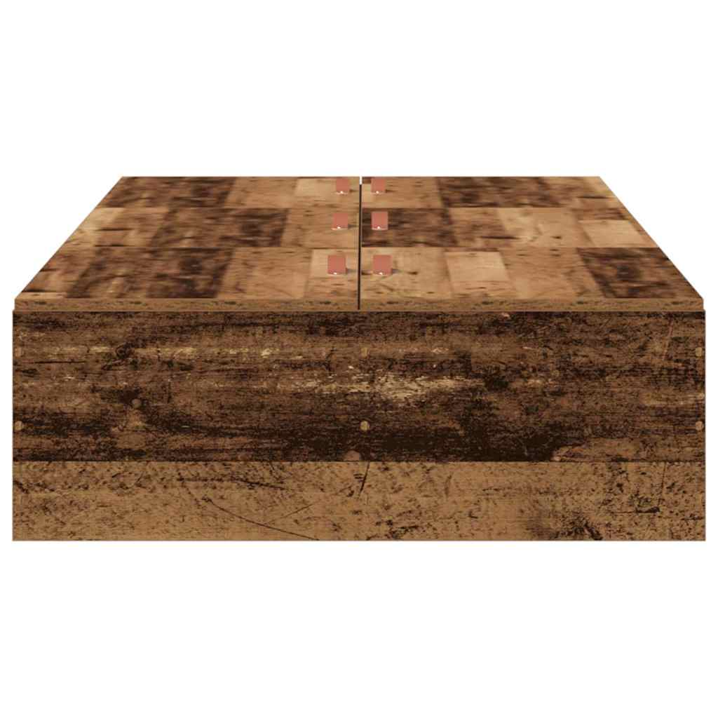 Seng med opbevaring Gammelt træ 90 x 190 cm Konstrueret træ