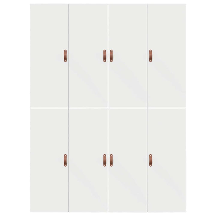 Seng med opbevaring med dør Hvid 140 x 190 cm Konstrueret træ