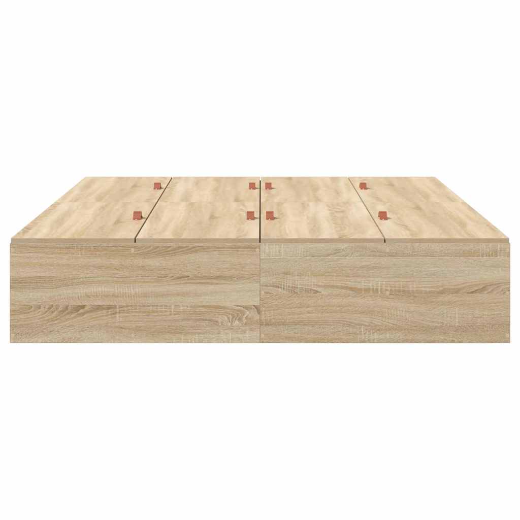 Seng med opbevaring Sonoma eg 140 x 190 cm Konstrueret træ