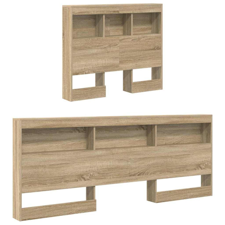 Opbevaringshovedgavl med hylde Sonoma eg 80 cm Konstrueret træ