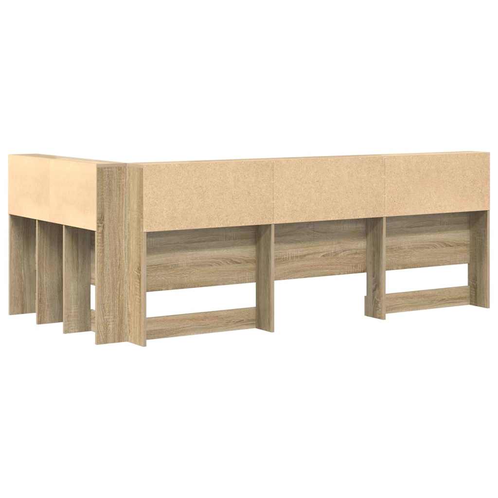 Opbevaringshovedgavl med hylde Sonoma eg 80 cm Konstrueret træ