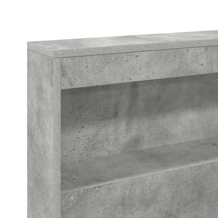 Opbevaringshovedgavl Beton Grå Konstrueret træ