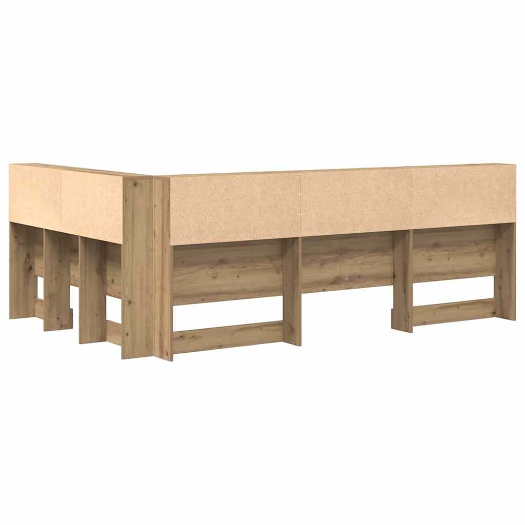 Opbevaringshovedgavl Artisan Egetræ 120 cm Konstrueret træ