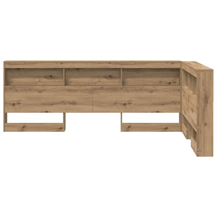 Opbevaringshovedgavl Artisan Egetræ 120 cm Konstrueret træ