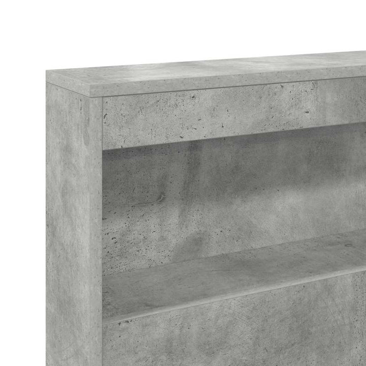 Opbevaringshovedgavl Beton Grå Konstrueret træ