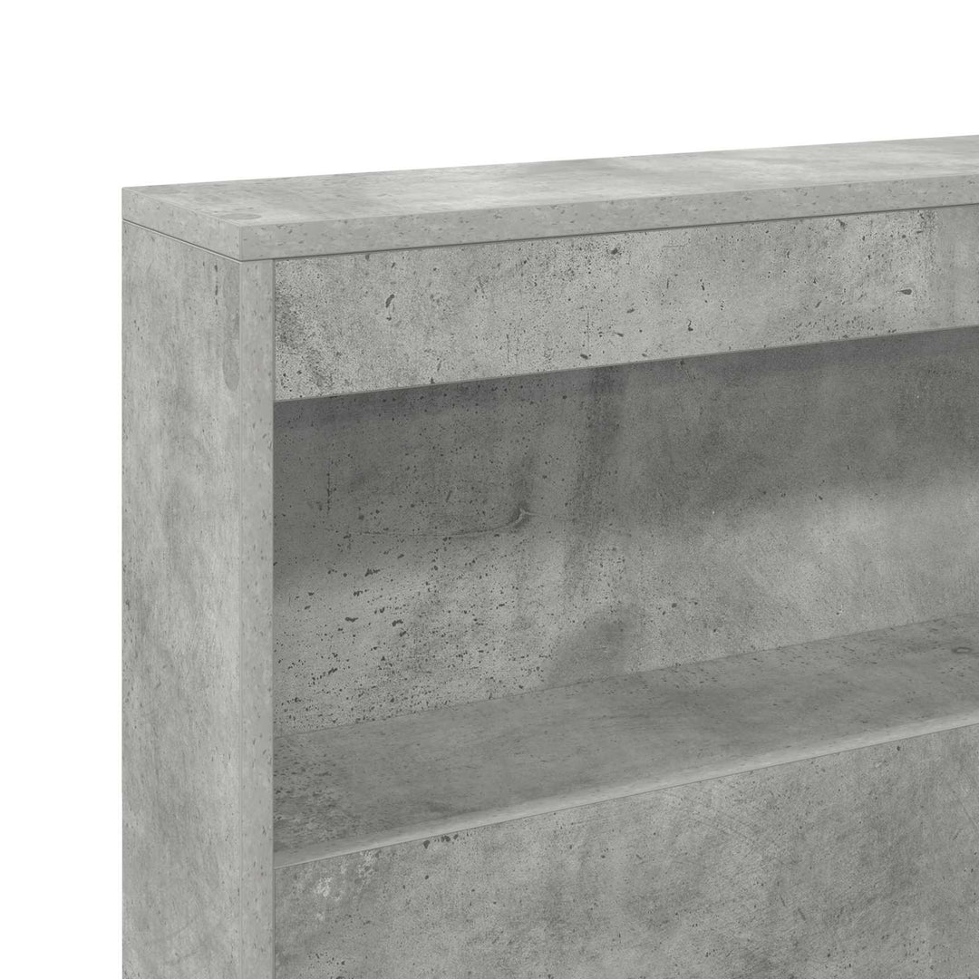 Opbevaringshovedgavl Beton Grå Konstrueret træ