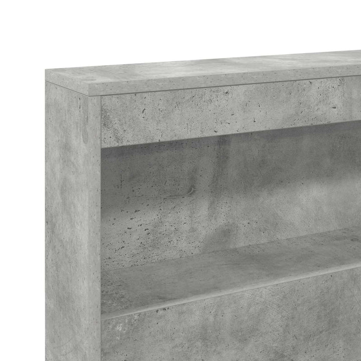 Opbevaringshovedgavl Beton Grå Konstrueret træ