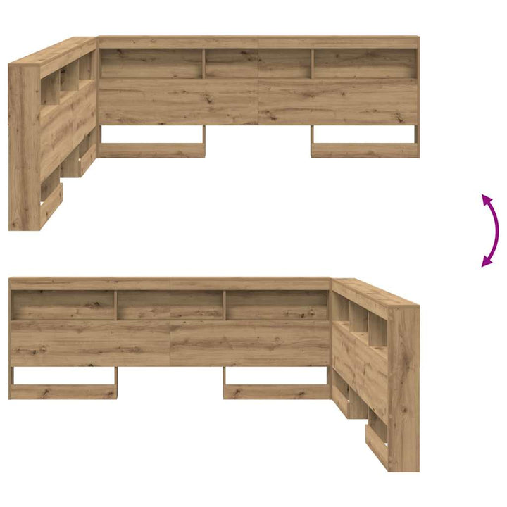Opbevaringshovedgavl Artisan Egetræ 180 cm Konstrueret træ