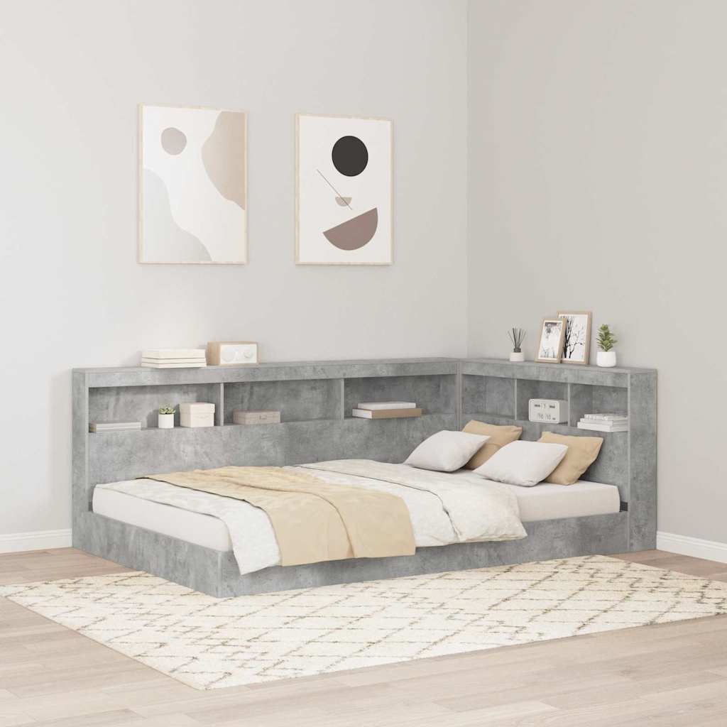 Opbevaringshovedgavl Beton Grå 207,5 x 137,5 x 76,5 cm