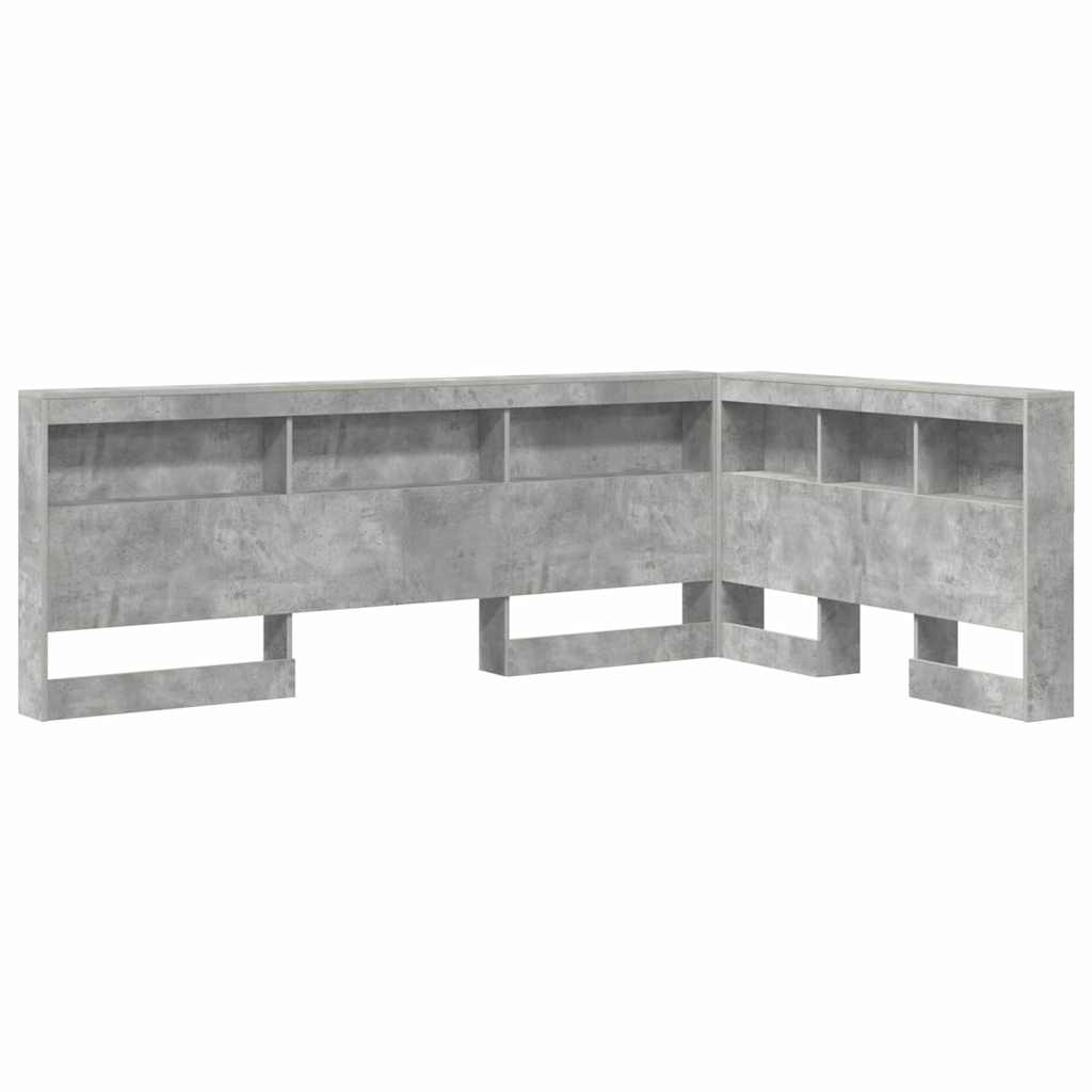 Opbevaringshovedgavl Beton Grå 207,5 x 137,5 x 76,5 cm