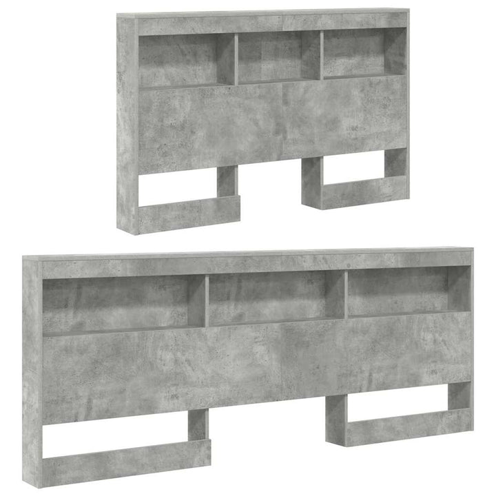 Opbevaringshovedgavl Beton Grå 207,5 x 137,5 x 76,5 cm