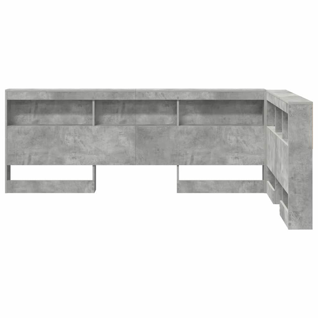 Opbevaringshovedgavl Beton Grå 207,5 x 137,5 x 76,5 cm
