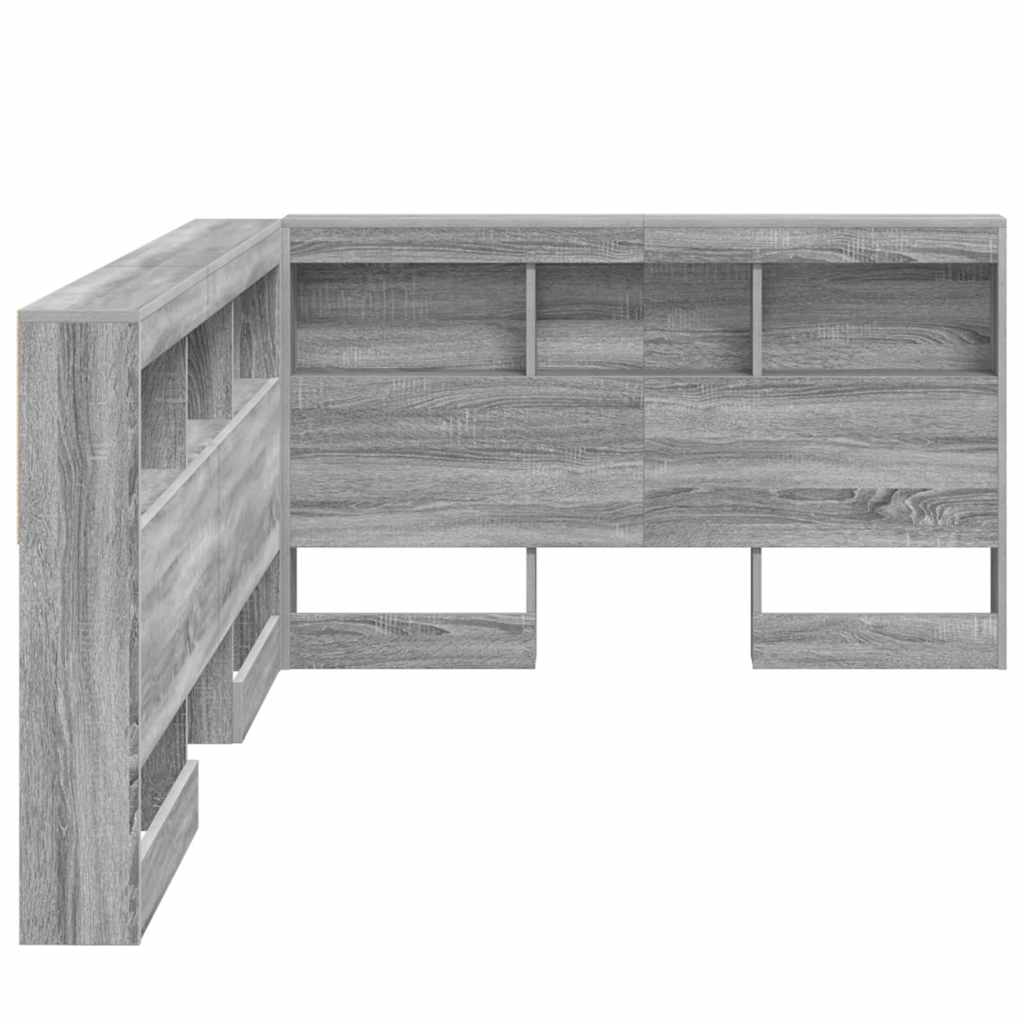 Opbevaringshovedgavl Grå Sonoma 207,5 x 137,5 x 76,5 cm