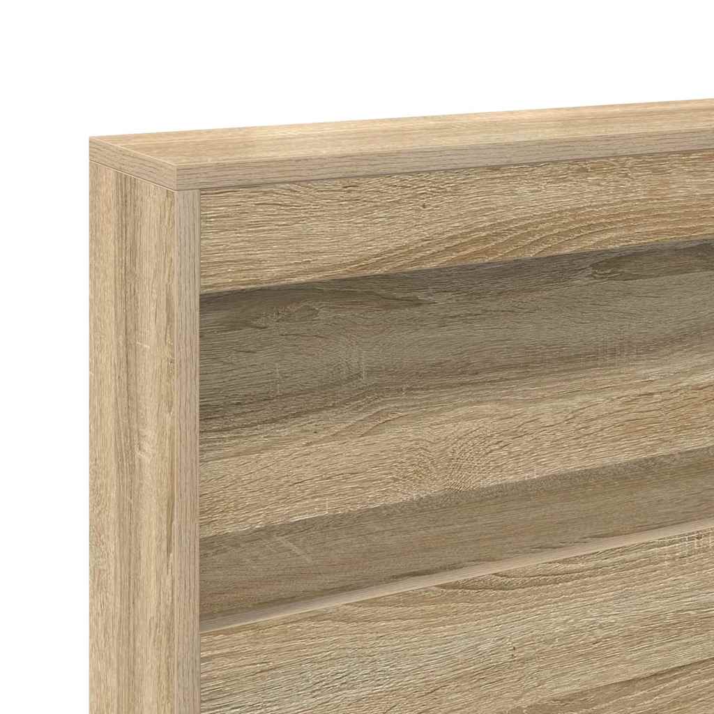 Opbevaringshovedgavl med hylde Sonoma eg 140 cm Konstrueret træ