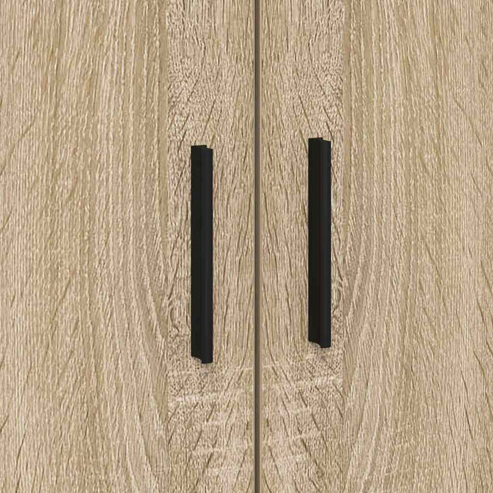 Seng med opbevaring med hylde Sonoma eg 80 cm Konstrueret træ