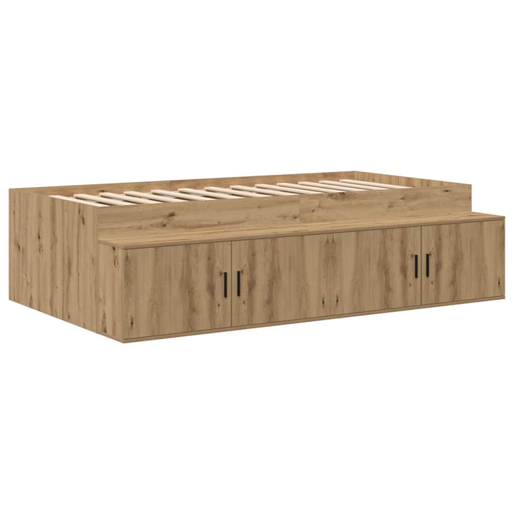 Seng med opbevaring Artisan Egetræ 80 cm Konstrueret træ