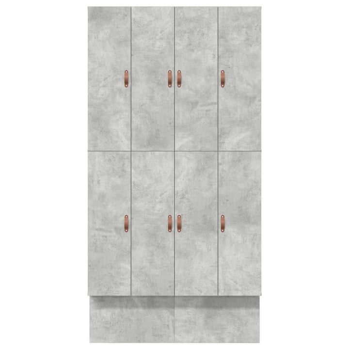 Seng med opbevaring med skuffe Beton Grå 120 cm Konstrueret træ