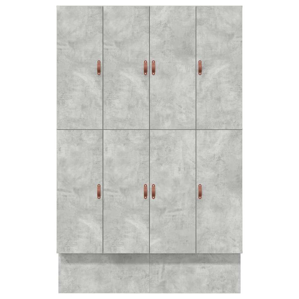 Seng med opbevaring med skuffe Beton Grå 150 cm Konstrueret træ