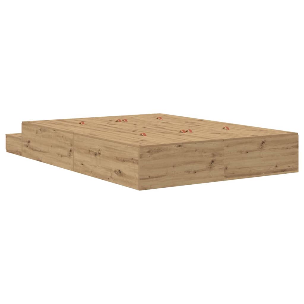 Seng med opbevaring Artisan Egetræ 150 cm Konstrueret træ
