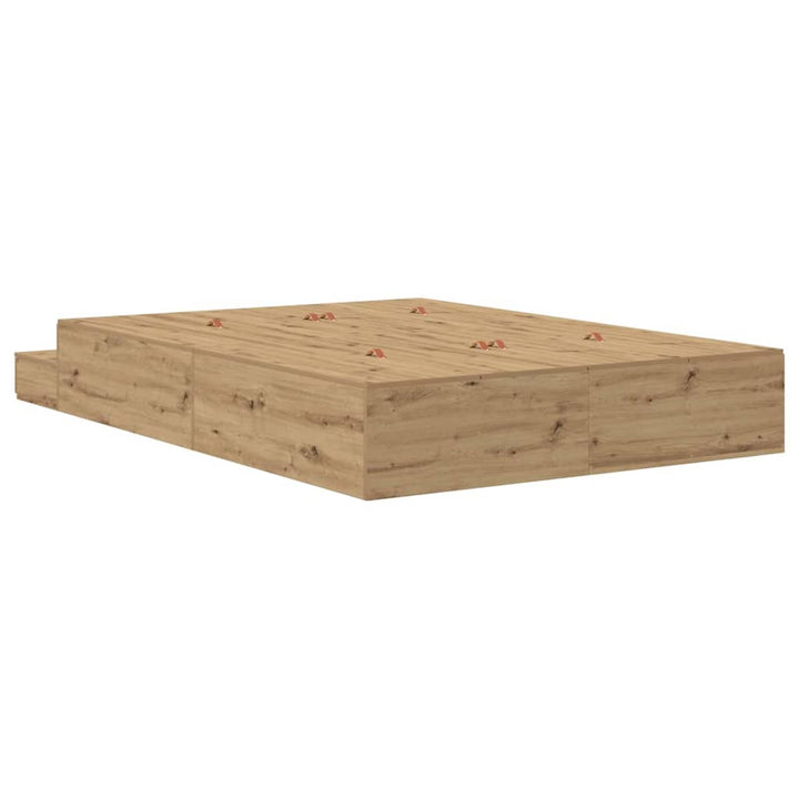 Seng med opbevaring Artisan Egetræ 150 cm Konstrueret træ