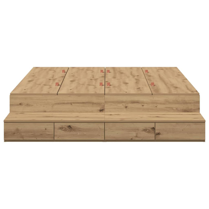 Seng med opbevaring Artisan Egetræ 150 cm Konstrueret træ
