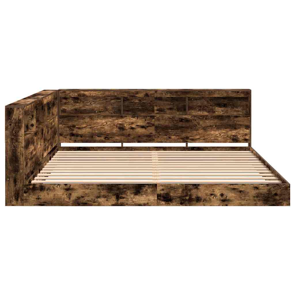 Bogreol Seng Røget eg 180 x 200 cm Konstrueret træ