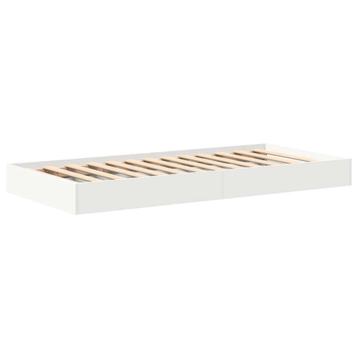 Bogreol Seng med hovedgærde Hvid 90 x 190 cm Konstrueret træ