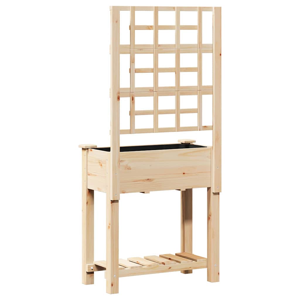Have Blomsterkrukke Beige 71 x 38 x 152 cm Massivt Fyrretræ
