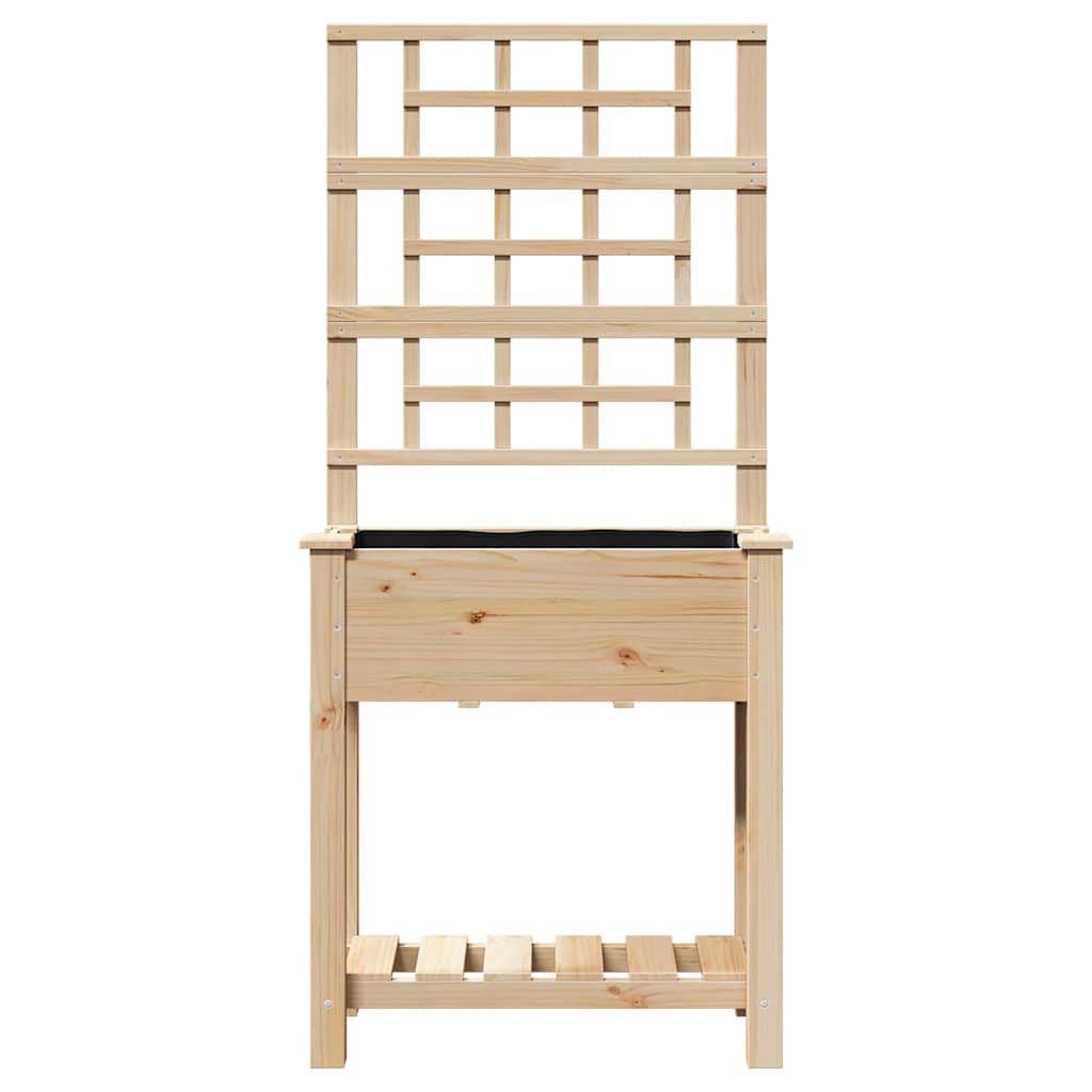 Have Blomsterkrukke Beige 71 x 38 x 152 cm Massivt Fyrretræ