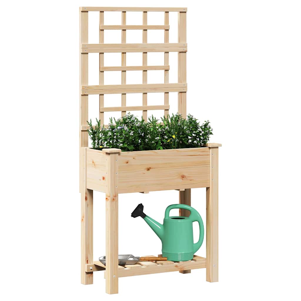 Have Blomsterkrukke Beige 71 x 38 x 152 cm Massivt Fyrretræ