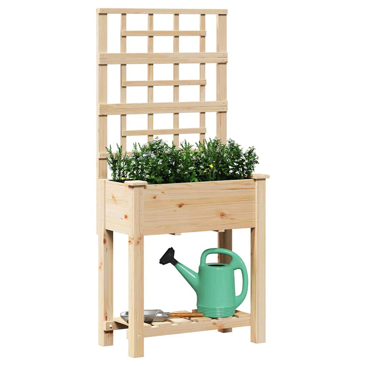 Have Blomsterkrukke Beige 71 x 38 x 152 cm Massivt Fyrretræ