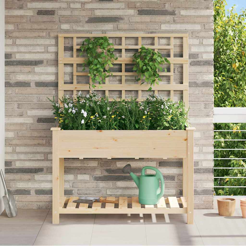 Have Blomsterkrukke Beige 115 x 60,5 x 153 cm Massivt Fyrretræ