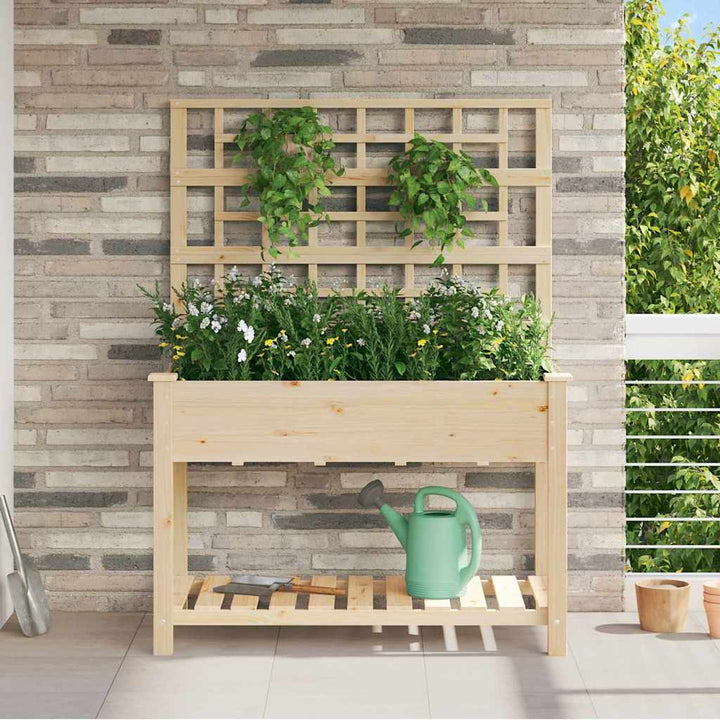 Have Blomsterkrukke Beige 115 x 60,5 x 153 cm Massivt Fyrretræ