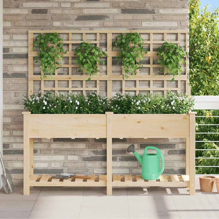 Have Blomsterkrukke Beige 161 x 46 x 152,5 cm Massivt Fyrretræ