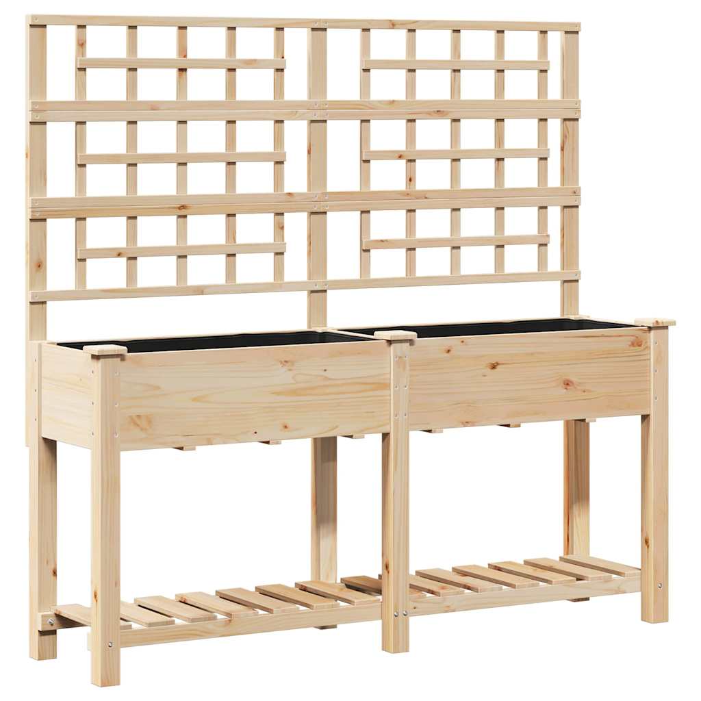Have Blomsterkrukke Beige 161 x 46 x 152,5 cm Massivt Fyrretræ