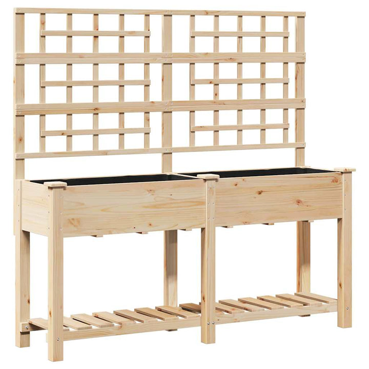 Have Blomsterkrukke Beige 161 x 46 x 152,5 cm Massivt Fyrretræ