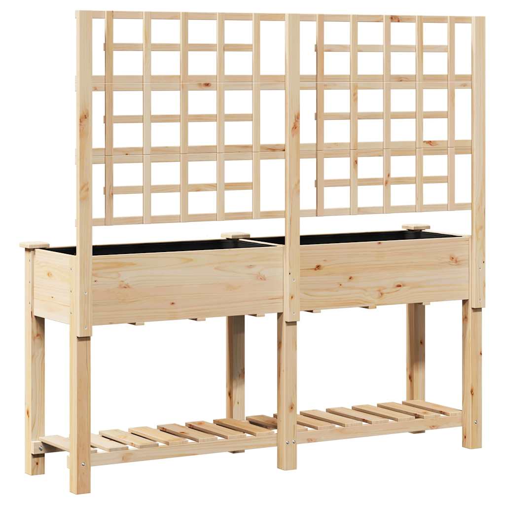 Have Blomsterkrukke Beige 161 x 46 x 152,5 cm Massivt Fyrretræ