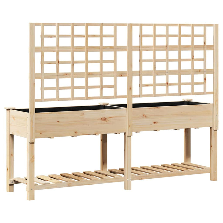 Have Blomsterkrukke med hylde Beige 203,5 x 54 x 152,5 cm