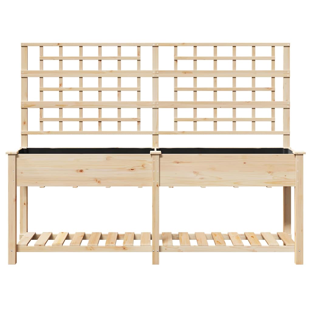 Have Blomsterkrukke med hylde Beige 203,5 x 54 x 152,5 cm