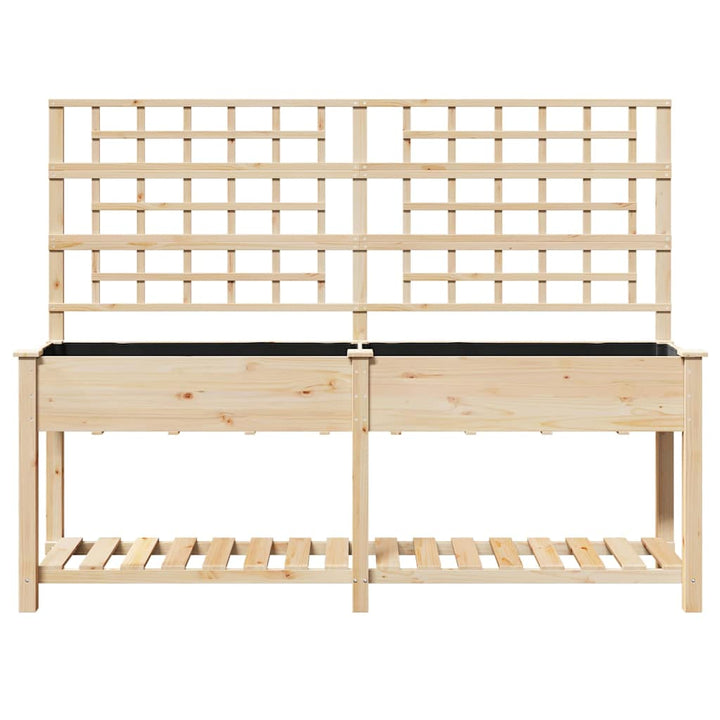 Have Blomsterkrukke med hylde Beige 203,5 x 54 x 152,5 cm