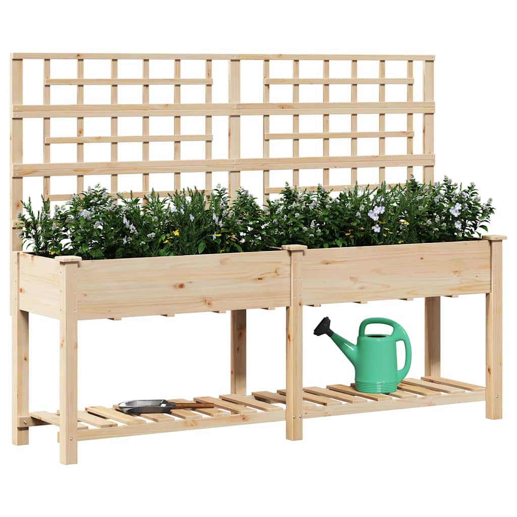 Have Blomsterkrukke med hylde Beige 203,5 x 54 x 152,5 cm