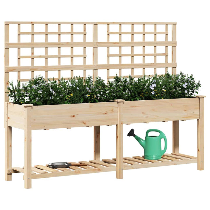 Have Blomsterkrukke med hylde Beige 203,5 x 54 x 152,5 cm