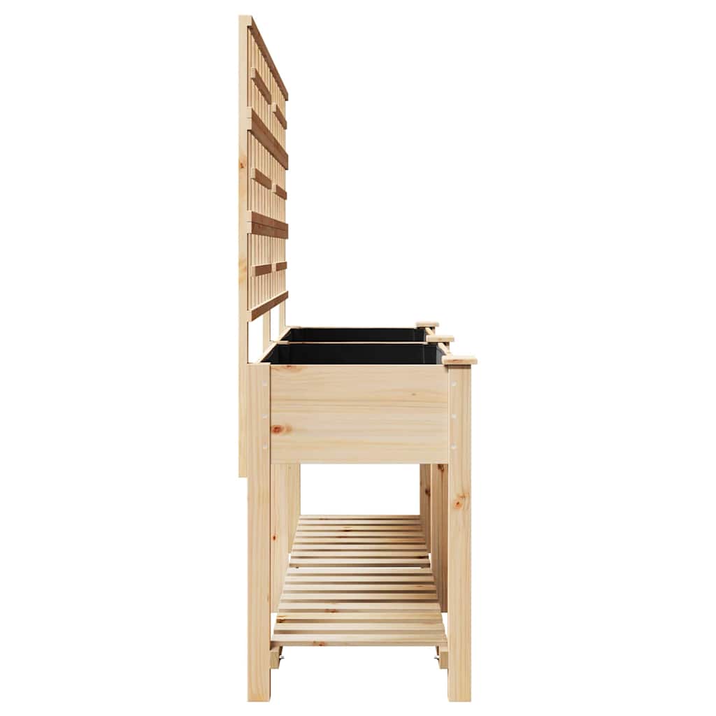 Have Blomsterkrukke med hylde Beige 203,5 x 54 x 152,5 cm
