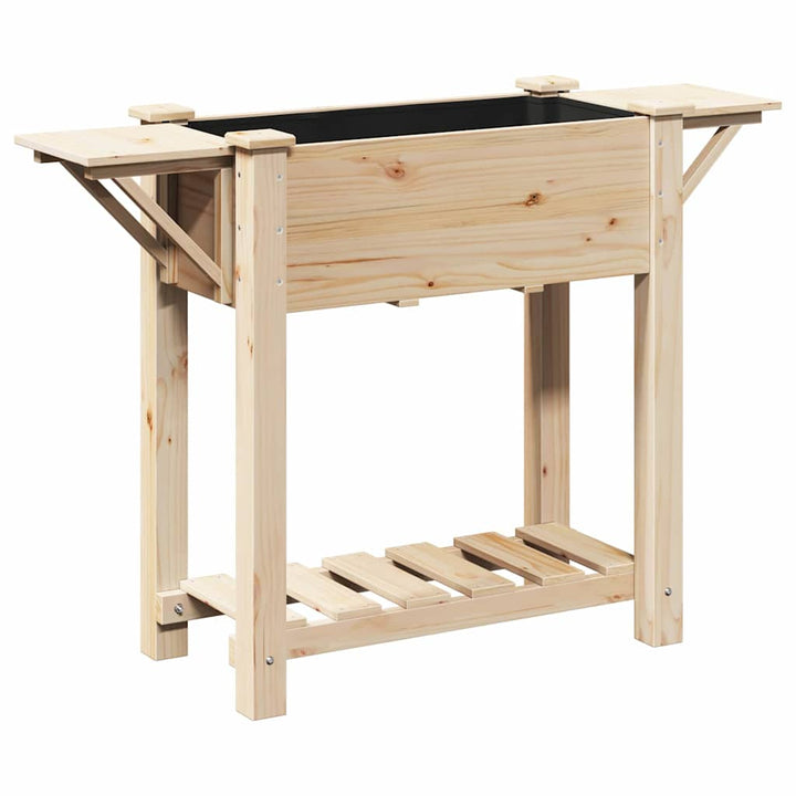 Have Blomsterkrukke Beige 111 x 37 x 76,5 cm Massivt Fyrretræ